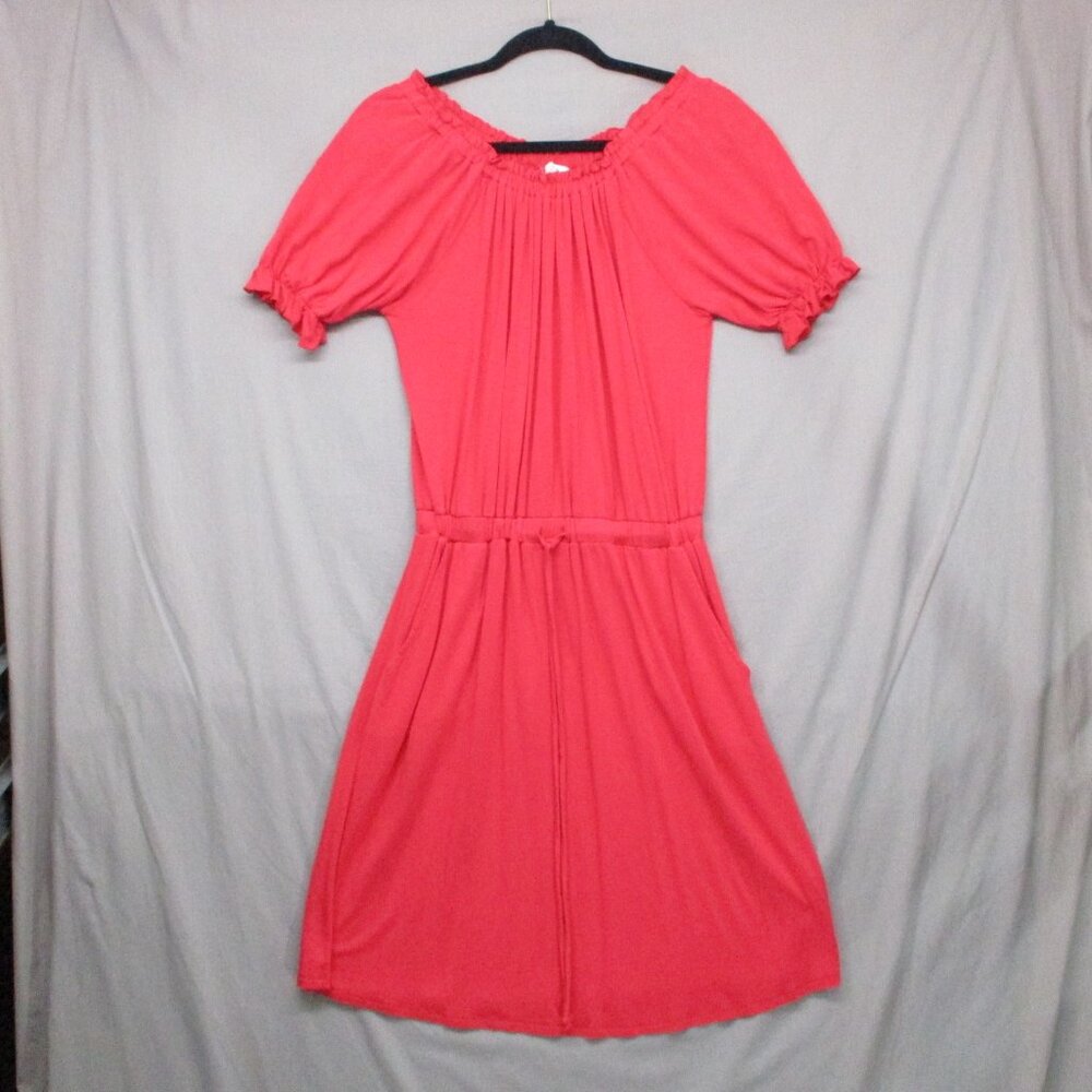 Cherish Smock Dress With Pockets Waist Drawstring Pink Women Size | S